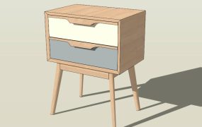 Modern Wood Bedside Table