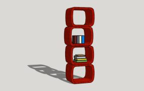 Art Deco Open Bookshelf