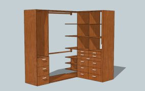 Corner Open Wardrobe Design