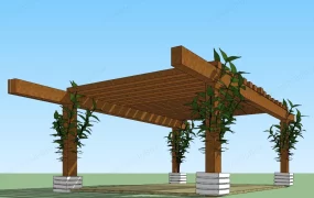 Traditional Wooden Garden Pergola