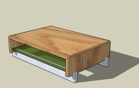 Low Wooden Coffee Table