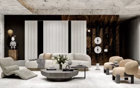 Wabi Sabi Modern Living Room