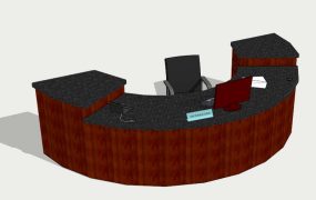 Half Round Custom Reception Desk