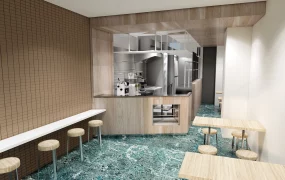 Small Bubble Tea Shop Design
