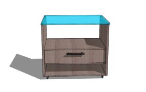 Glass Top Nightstand