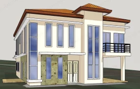 Simple 2 Story House