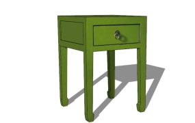 One Drawer Nightstand Green