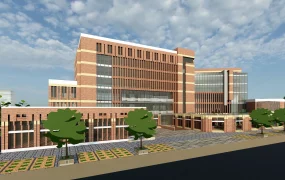 Modern Brick Office Building