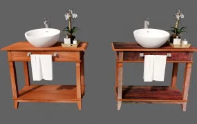 Rustic Basins With Stand
