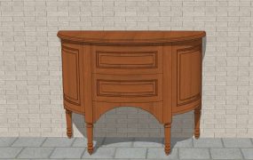 Half Moon Console Cabinet