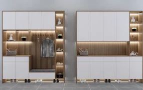 Minimalist Entryway Mudroom And Shoe Cabinets