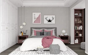 Grey And White Bedroom Design