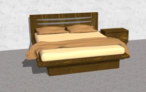 Rustic Wood Platform Bed