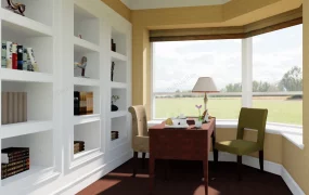 Corner Home Office Design Idea