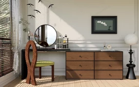 Vanity Desk And Dresser Combo