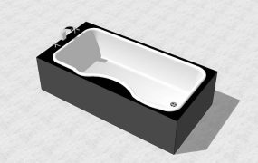 Bathtub with Black Surround