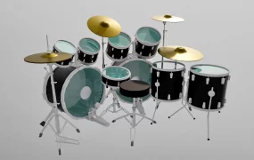 9 Piece Drum Set
