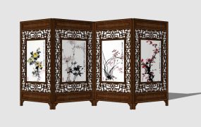Chinese Painting Room Divider