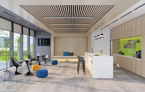 Modern Office Breakroom And Lounge