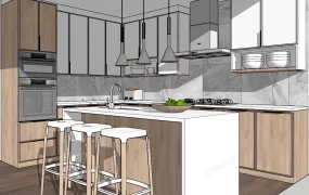 Small L Kitchen With Island