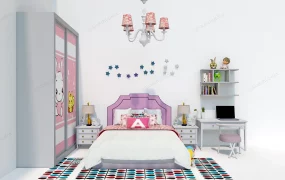 Teen Girl Bedroom With Desk