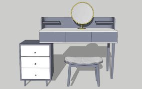 Modern Makeup Vanity Table with Storage