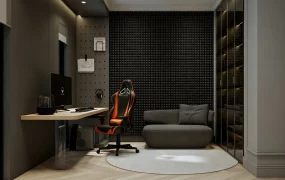 Modern Minimalist Gaming Room
