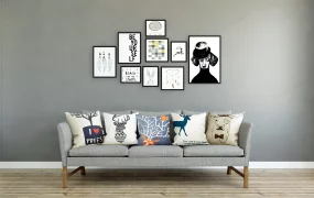 Living Room Sofa Gallery Wall Idea