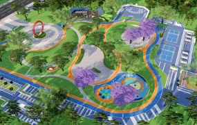 Modern Sports And Recreational Community Park